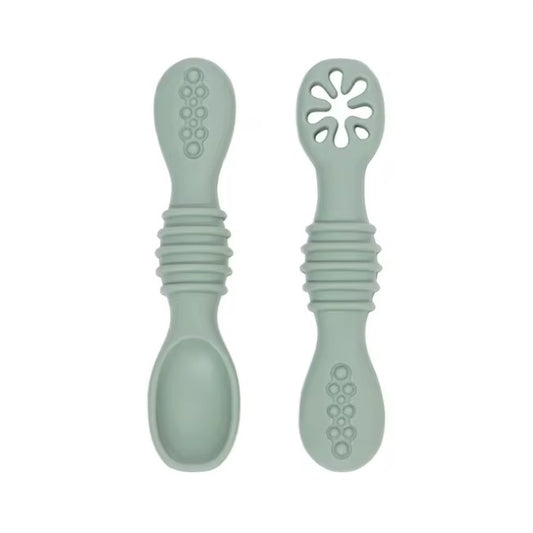 BPA FREE SILICONE FEEDING UTENSILS SET 6-12 MONTHS
