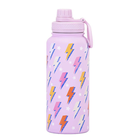 BIG KIDS GIRLS 1 L "FLASH" STAINLESS STEEL WATER BOTTLE.