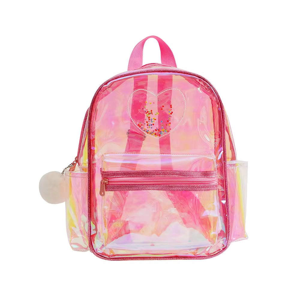 PVC TRANSPARENT PINK BAG