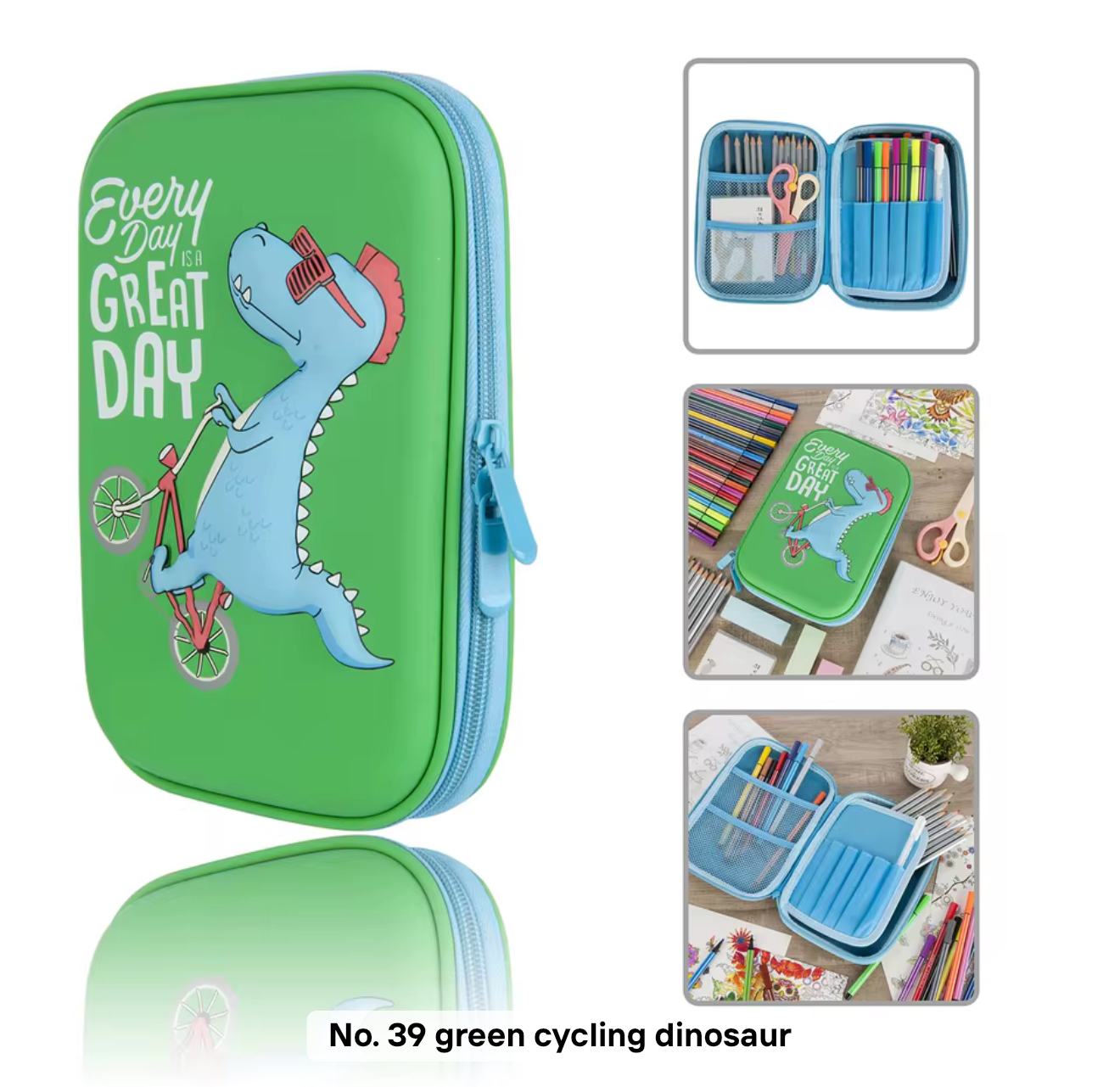 3D DINASOUR THEMED 3 TIER PENCIL CASE