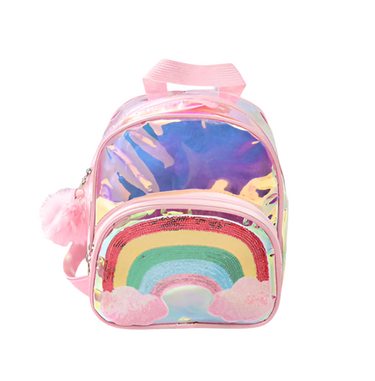 GIRLS RAINBOW PVC BACKPACK