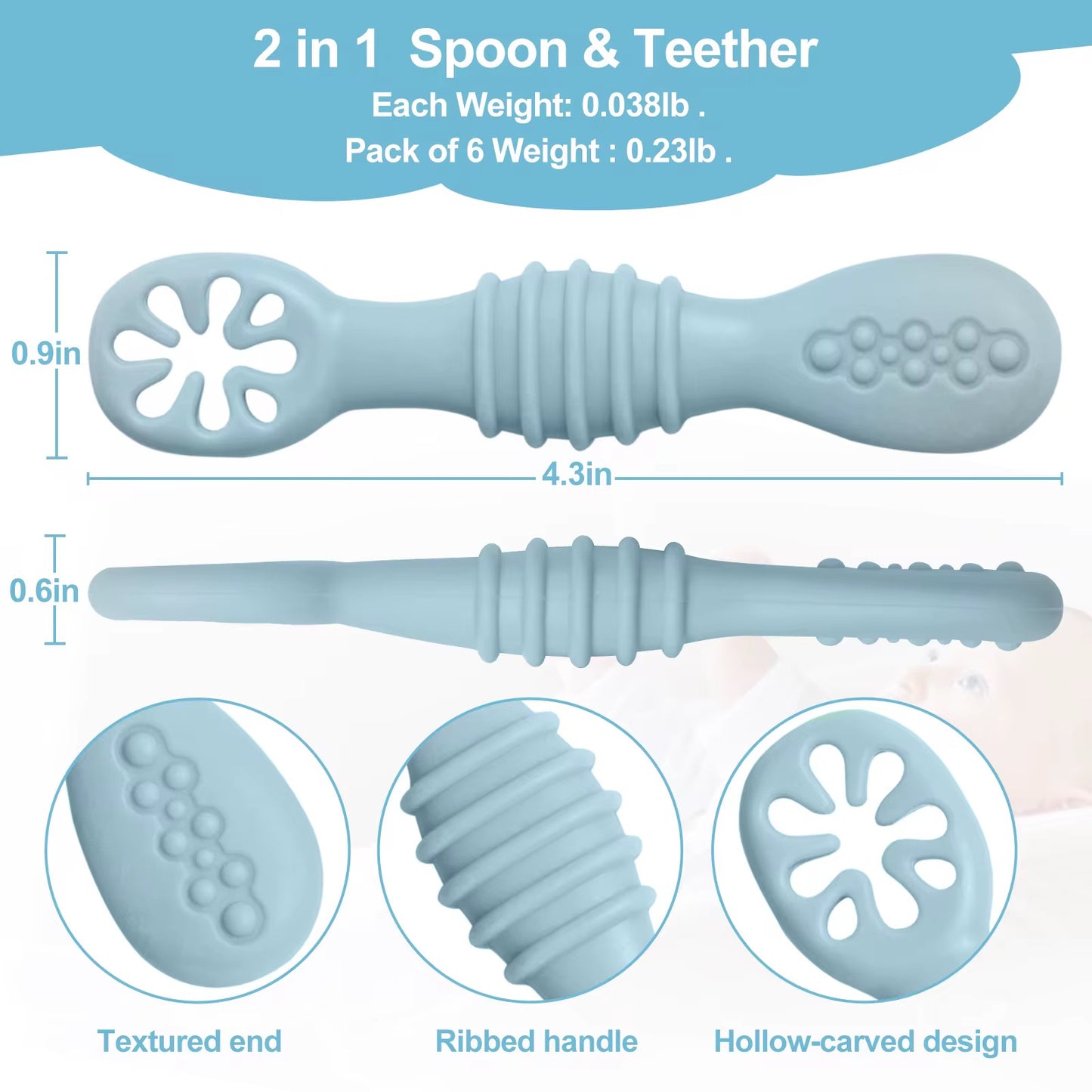 FEEDING SPOON SET 6-12 MONTHS