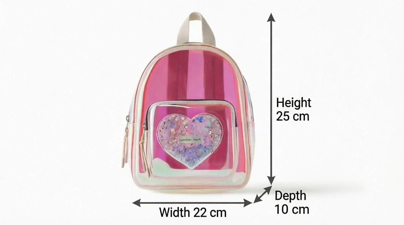 ZARA PVC SUNSHINE HEART BACKPACK