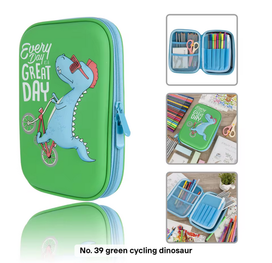 3D DINASOUR THEMED 3 TIER PENCIL CASE