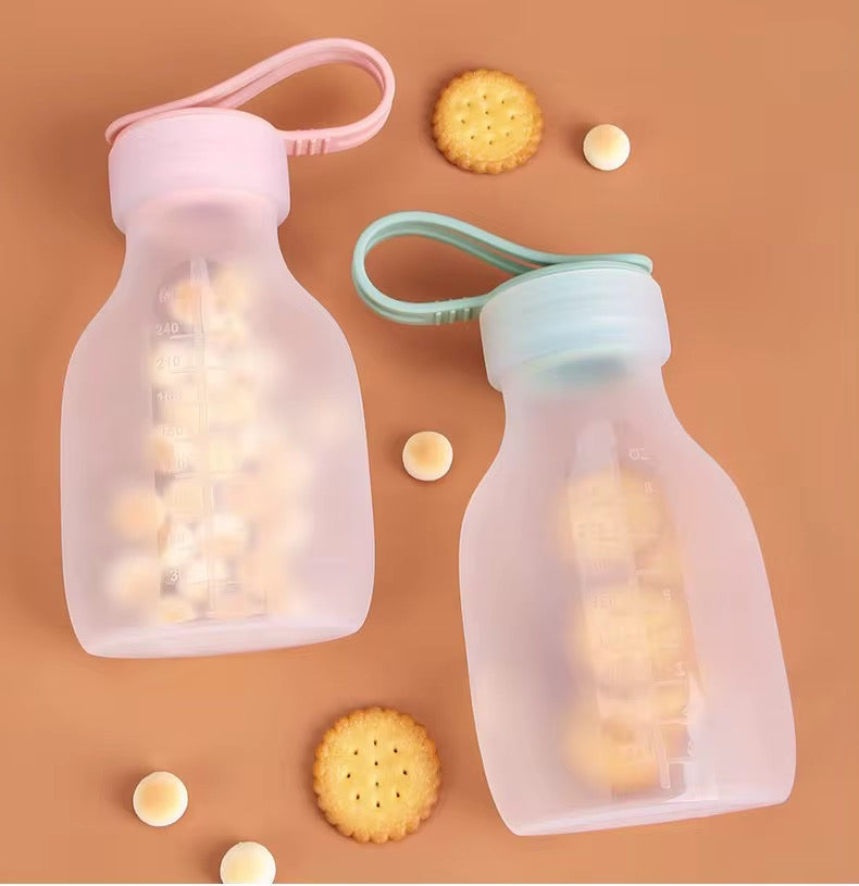 2 PIECES SILICONE BREAST MILK STORAGE