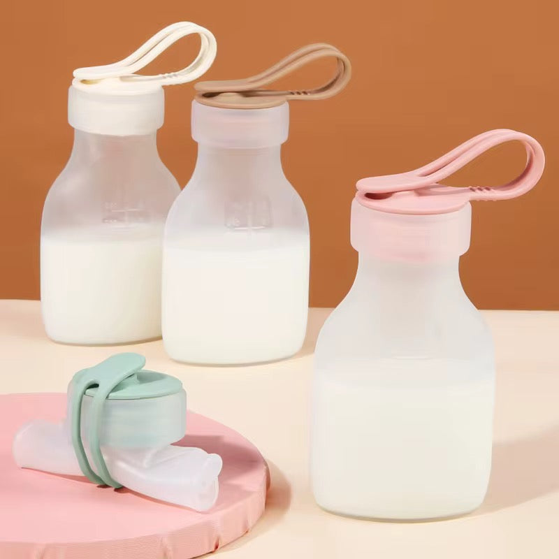 2 PIECES SILICONE BREAST MILK STORAGE