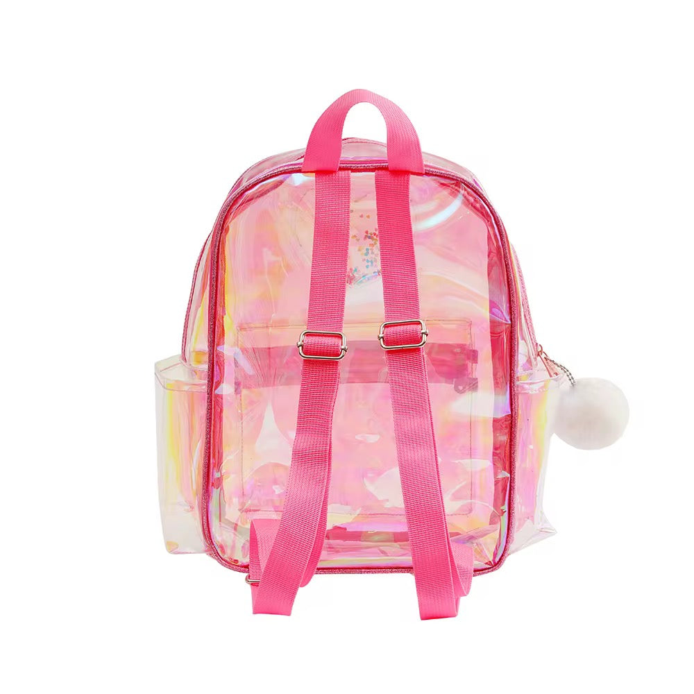PVC TRANSPARENT PINK BAG