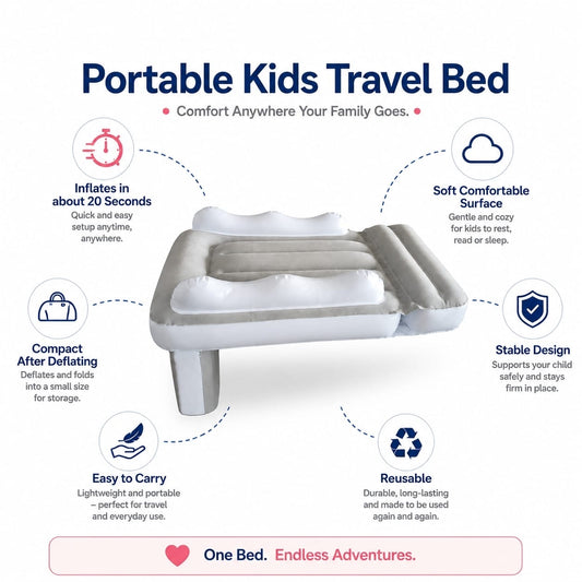 Inflatable Travel Bed for Kids