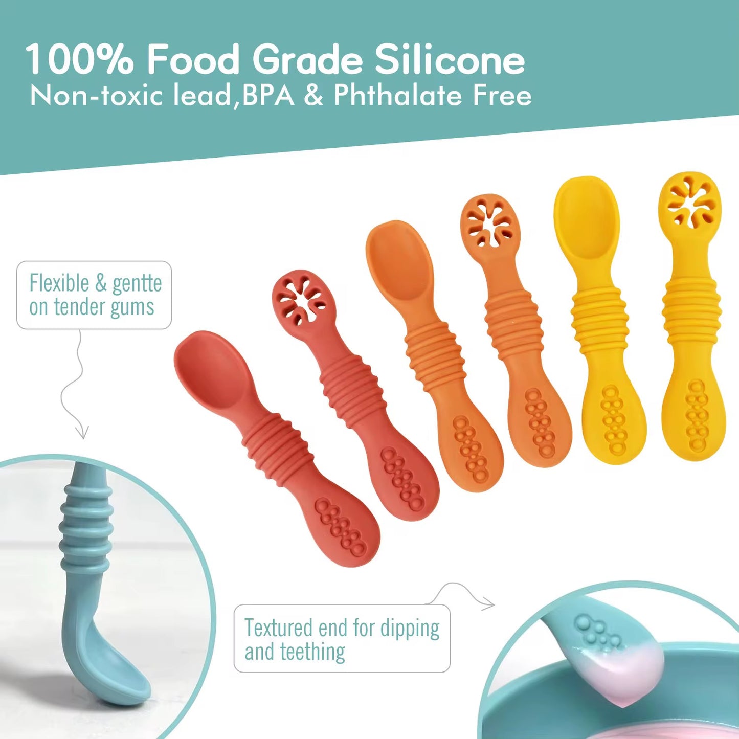 FEEDING SPOON SET 6-12 MONTHS