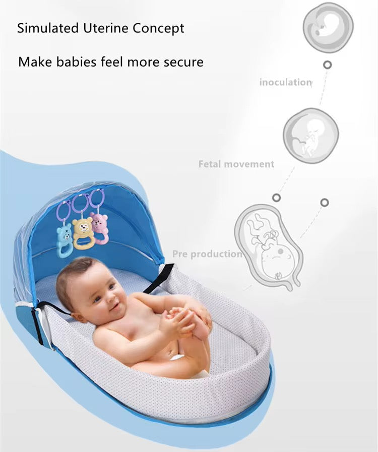 BABY CO-SLEEPING BED - GREY ONLY