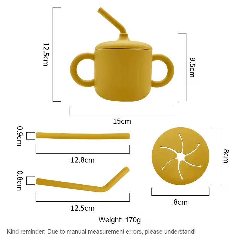 SILICONE CUP WITH STRAWS