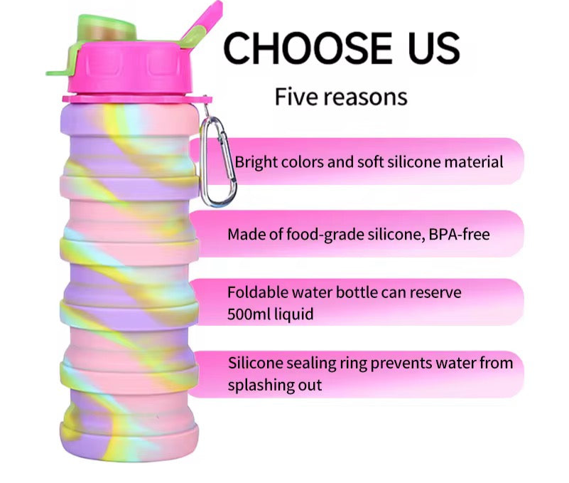 FOLDABLE SILICONE WATER BOTTLES