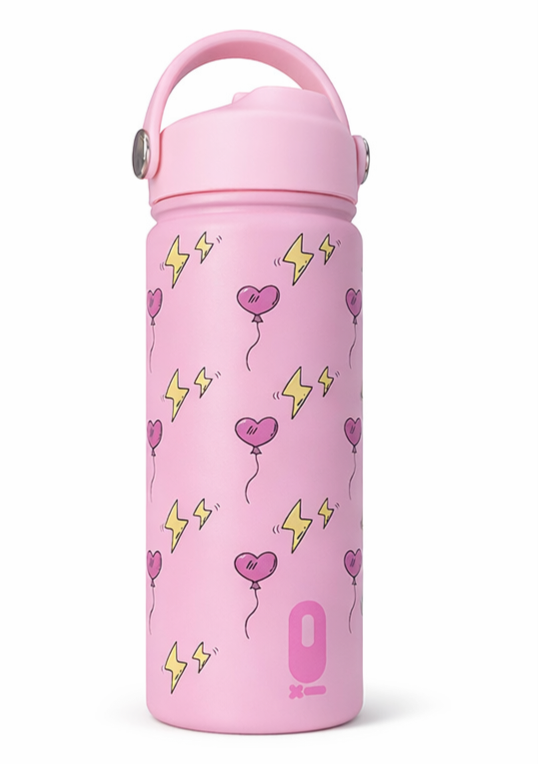 500 ML STAINLESS HEART BALLOONS BOTTLE