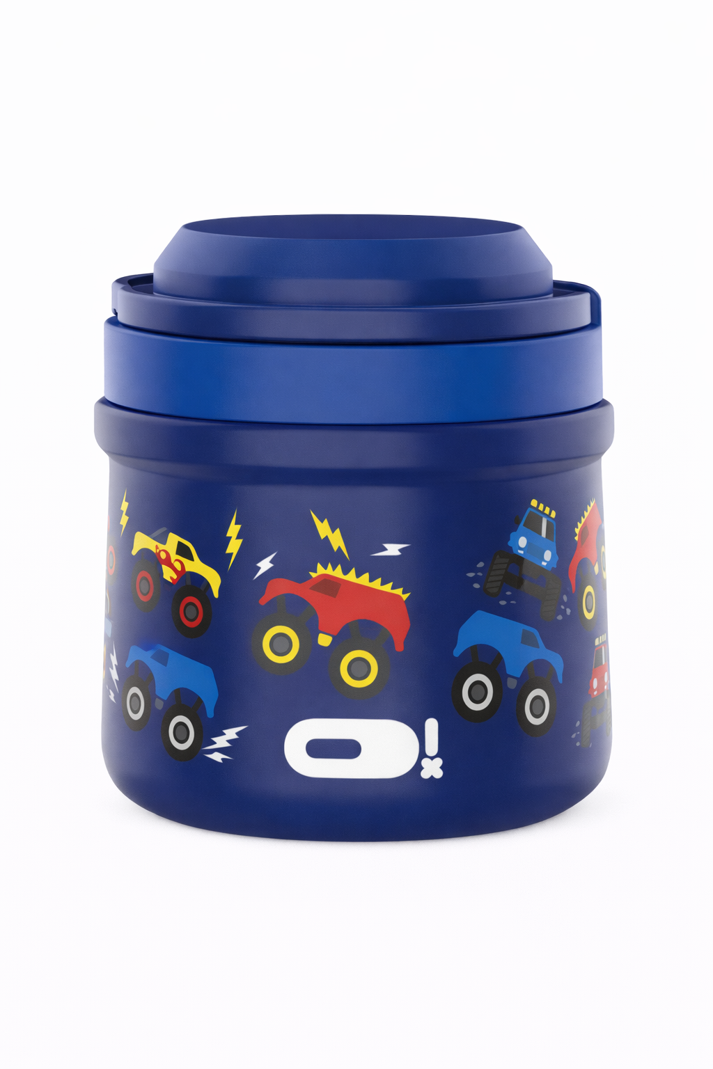 800 ML MONSTER TRUCKS STAINLESS FOOD JAR